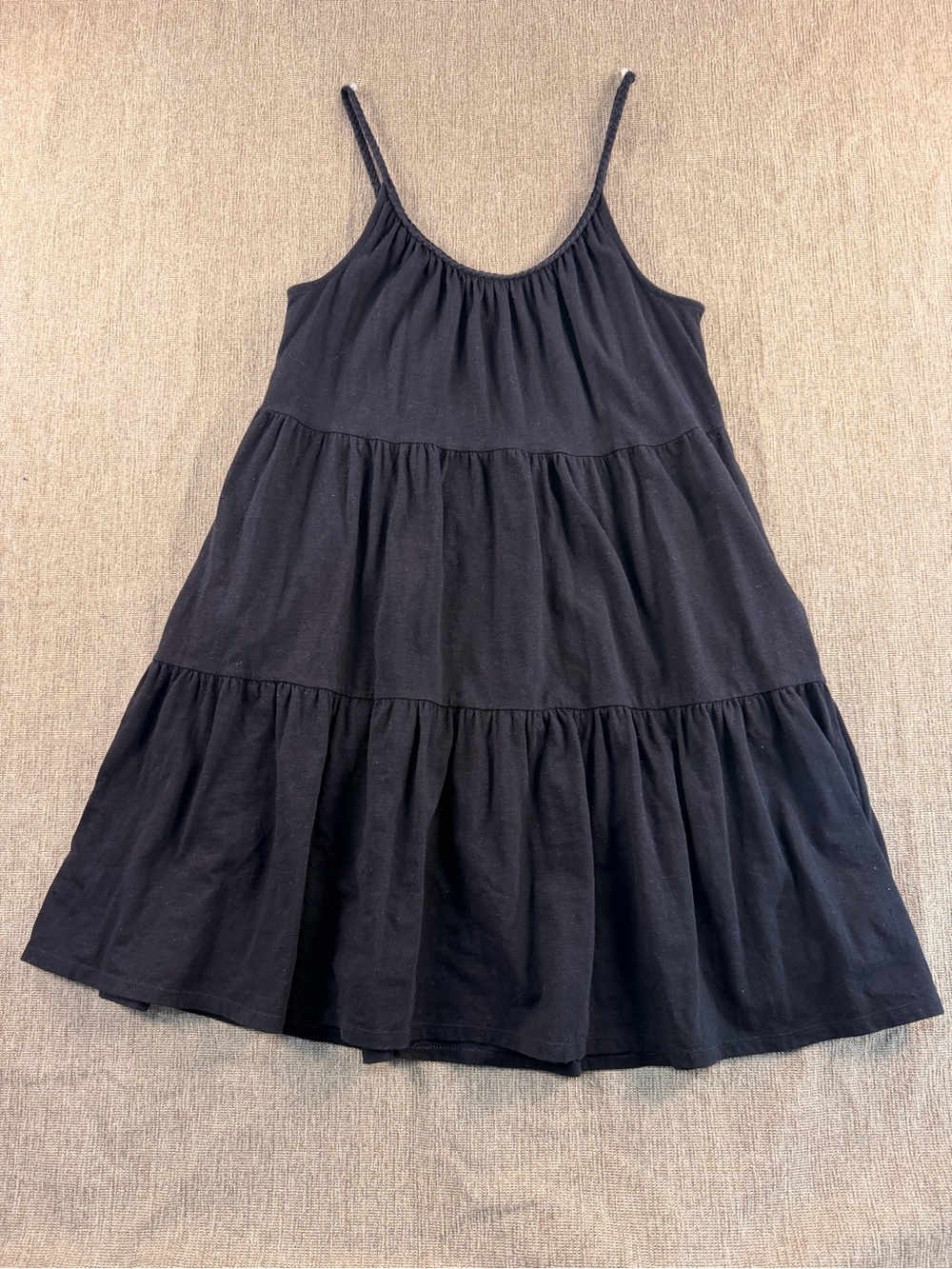 Old Navy Women's Black Tiered Cami Swing Mini Dress S